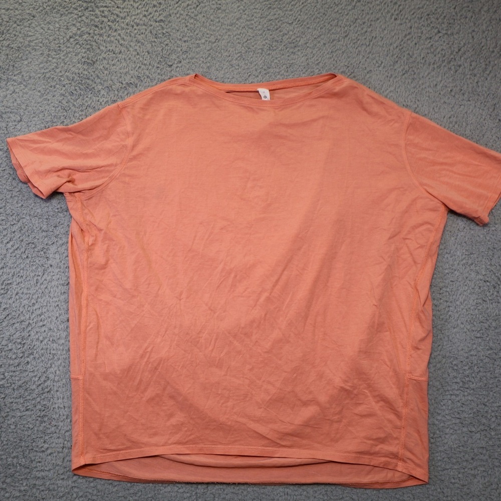 Lululemon Love Tee Short Sleeve Pima Cotton Stretch T-Shirt Coral Pink Size 4